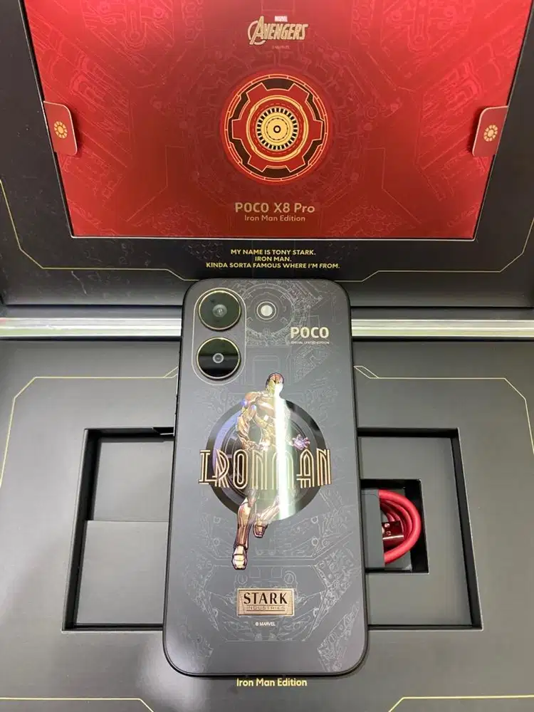 poco x8 pro edisi iron man 12/512 second mulus lengkap & original