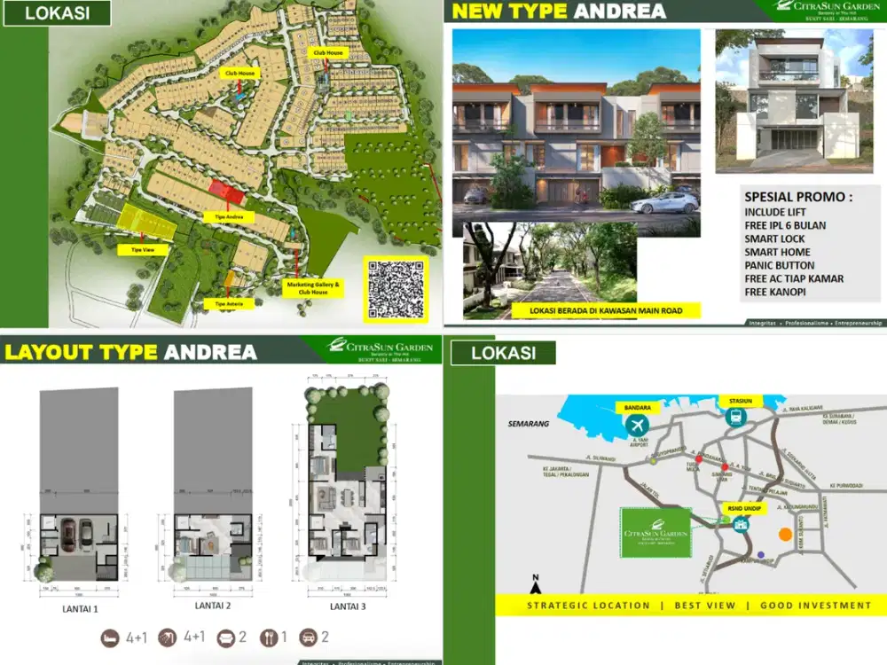 Andrea DP 560 Jt CitraSun Garden Semarang Atas (Modern Living w/Serenity at Hill)