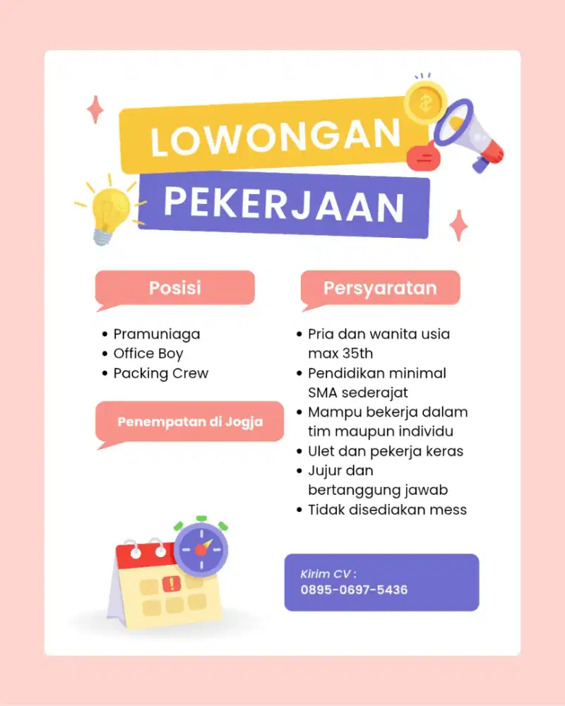 Lowongan kerja toko roti