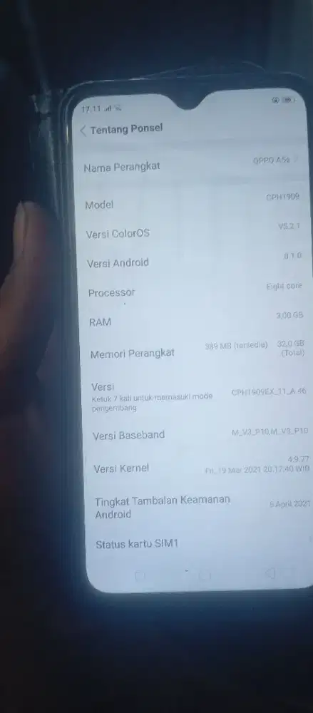 oppo A5s ram 3 normal poll