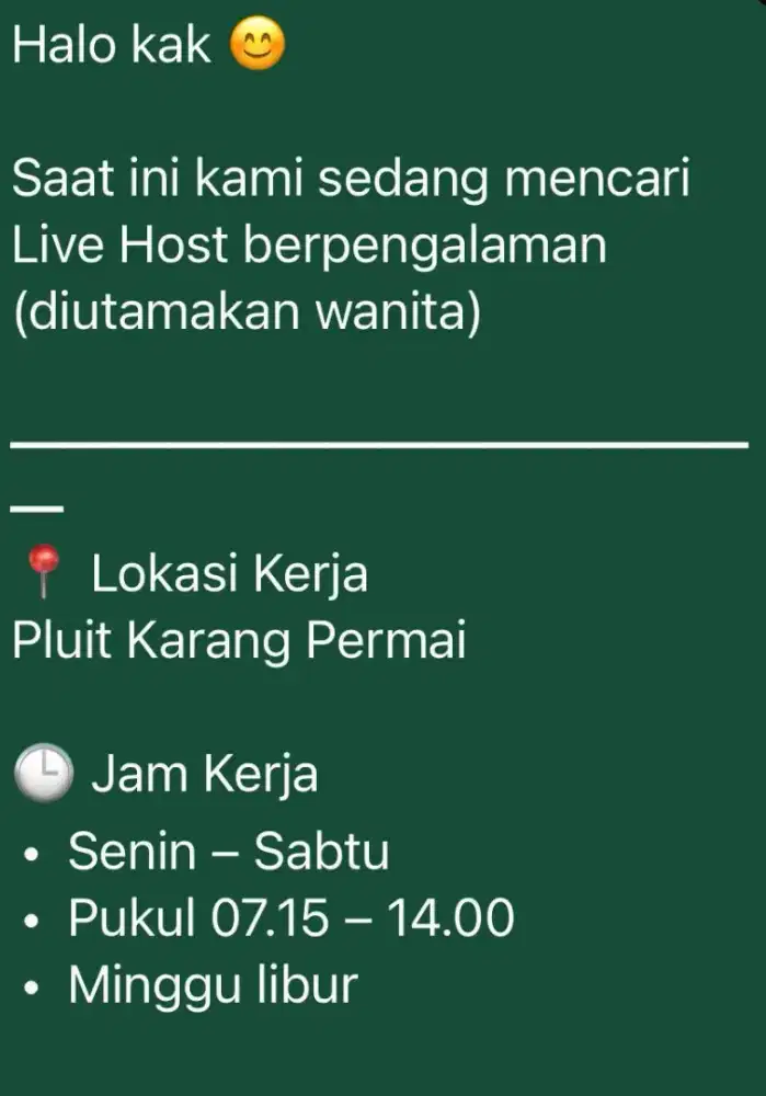 Live Host Streaming Yang Berpengalaman Dan Konten Creator