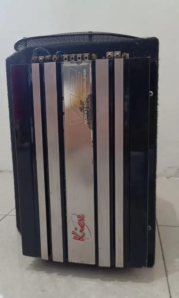 Audio mobil subwoofer + mosfet power amplifier kick V12