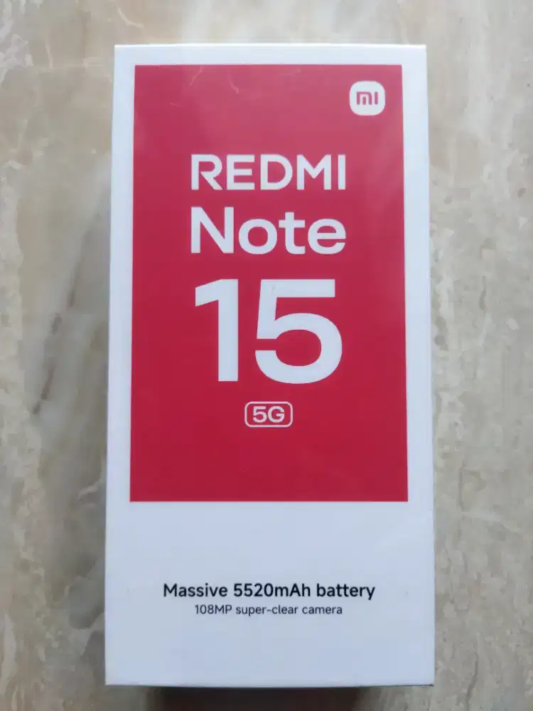 XIAOMI REDMI NOTE 15 5G 8/256 WARNA GLACIER BLUE (SEGEL/BARU)