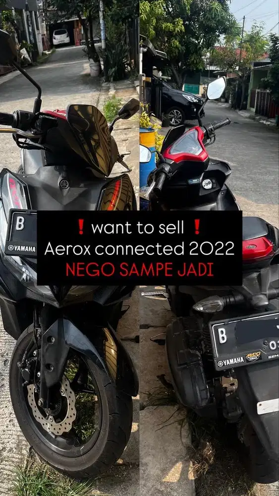 Aerox connected 2022 Hitam
