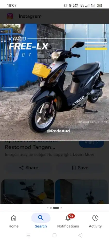 Velg R-12 copotan Kymco free LX