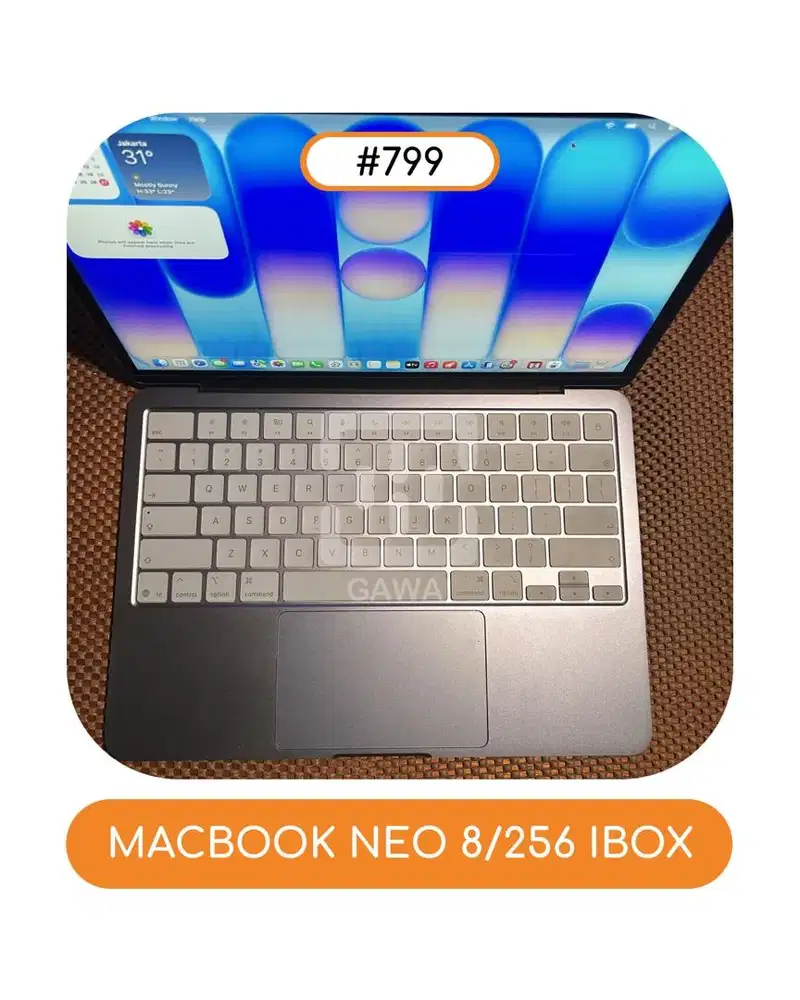 #799 Macbook Neo Indigo 8/256 Ibox Garansi 26 May 2027 BH 100%