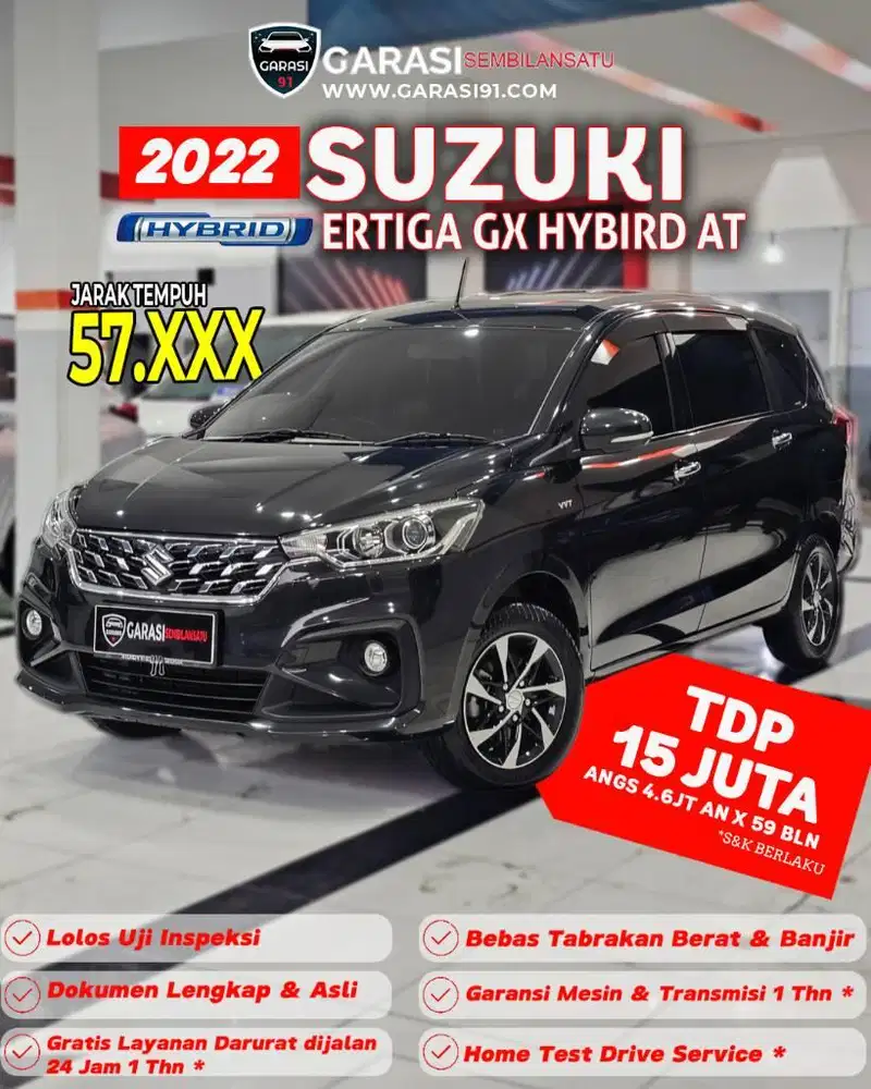 ‼️TDP 15‼️SUZUKI ERTIGA GX HYBIRD AT 2022