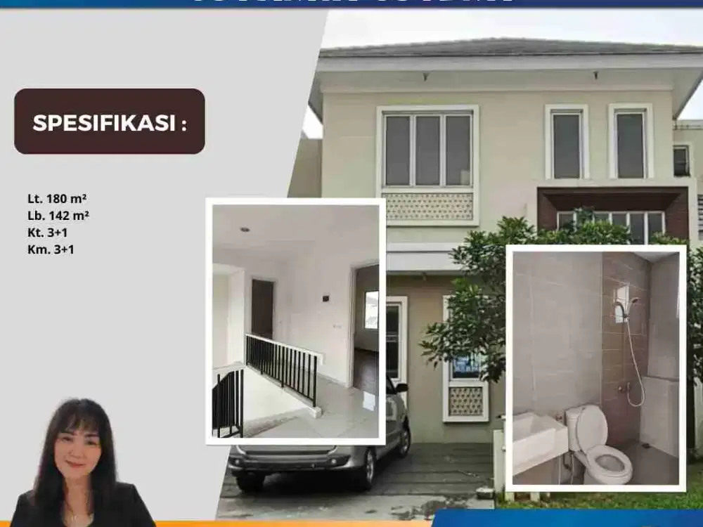 Disewakan Rumah Rapi siap Huni Cluster Chiara Lt. 180 Suvarna Cikupa Tangerang