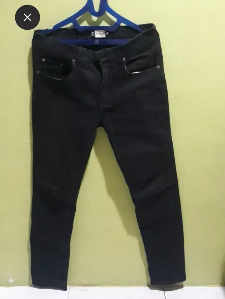 Celana jeans nevada hitam size 30 slimfit stretch no eiger selvedge