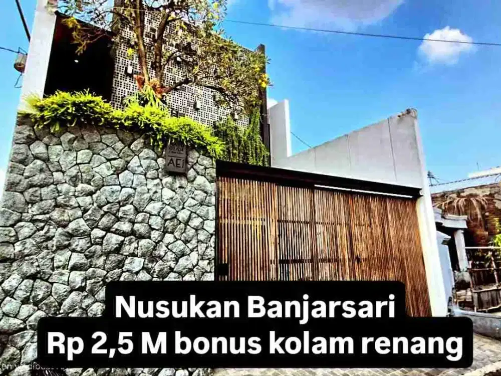 rumah mewah nusukan Banjarsari bonus kolam renang