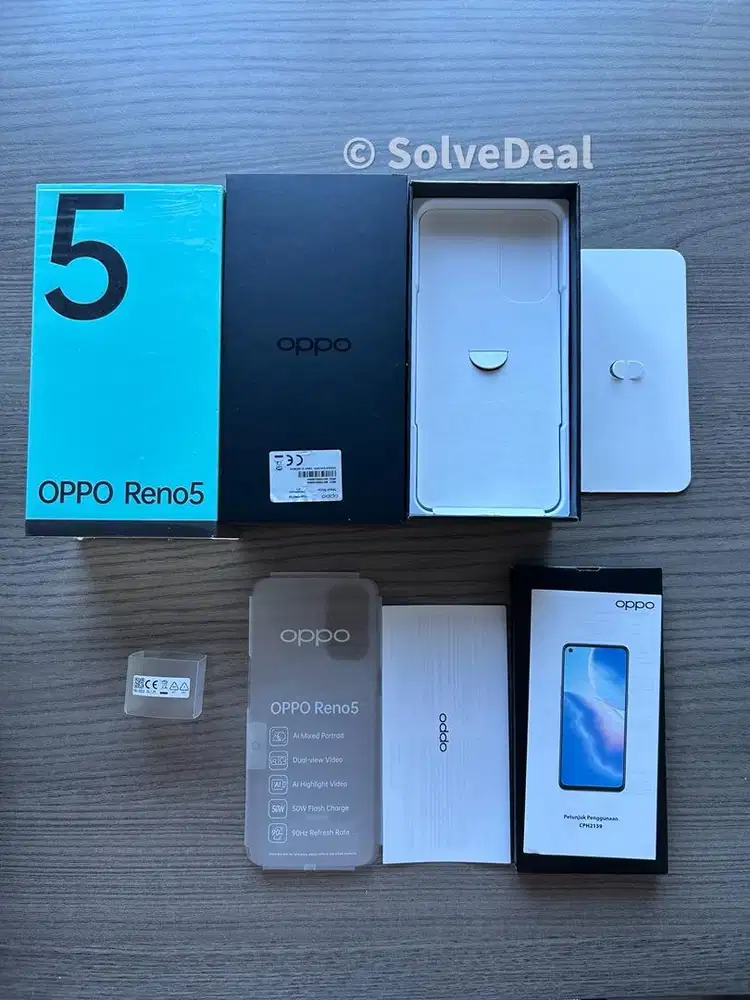 Dus Oppo Reno5 8GB 128GB Hitam Box Original