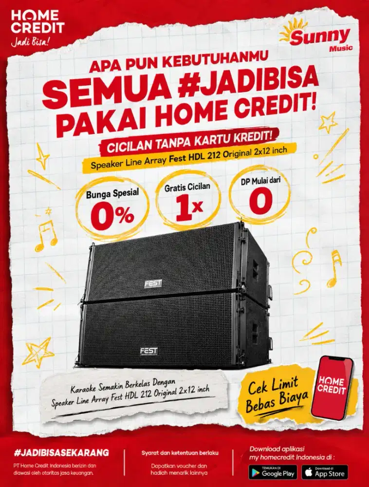 PROMO SPEAKER LINE ARRAY FEST HDL 212 ORIGINAL 2×12 INCH TERMURAH