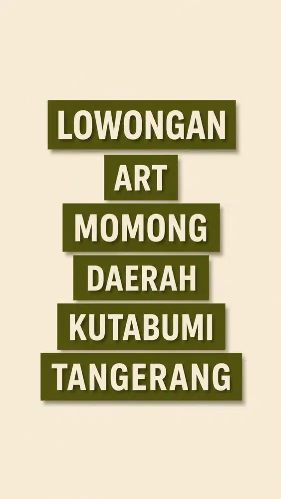Lowongan ART Momong Kutabumi Tangerang