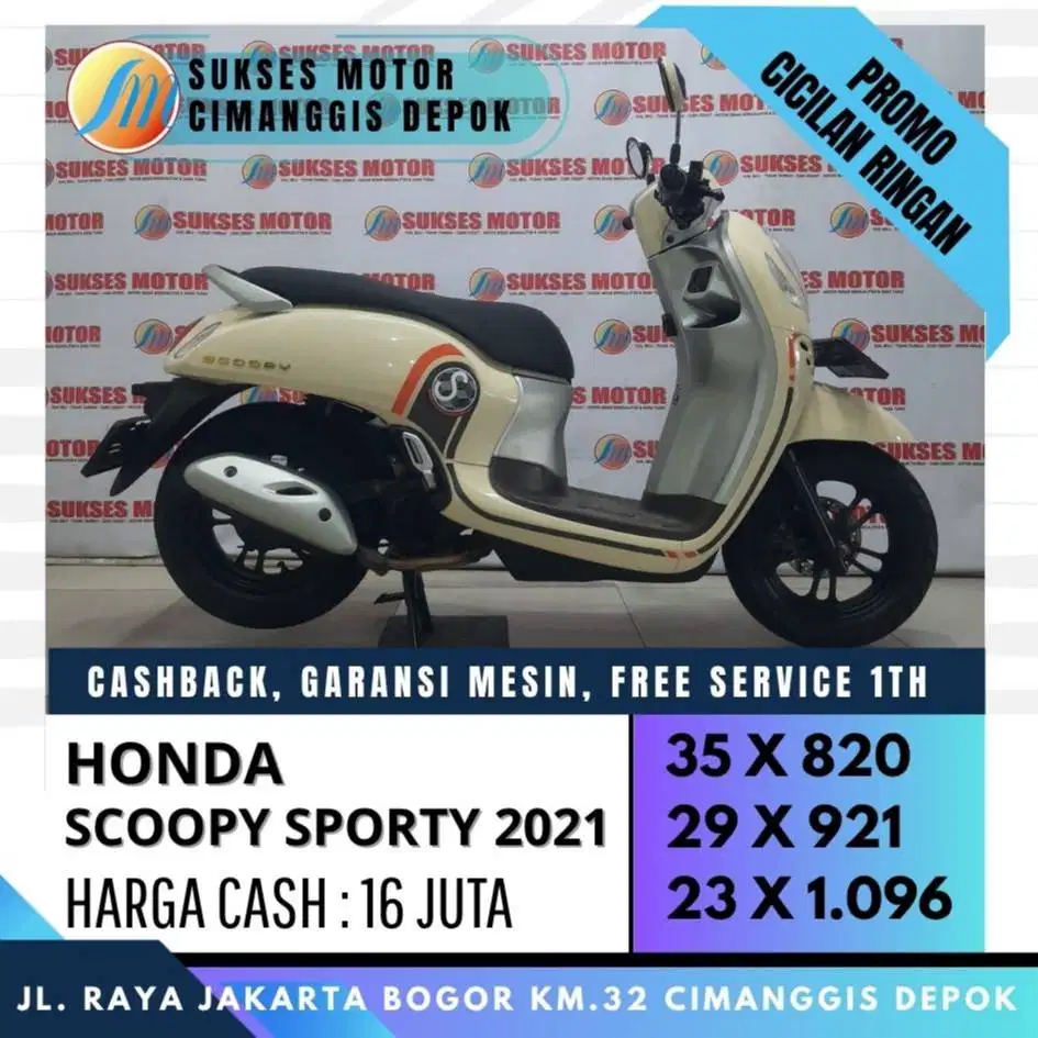 DP 700 HONDA SCOOPY SPORTY 2021 SPESIAL PROMO CASH/KREDIT
