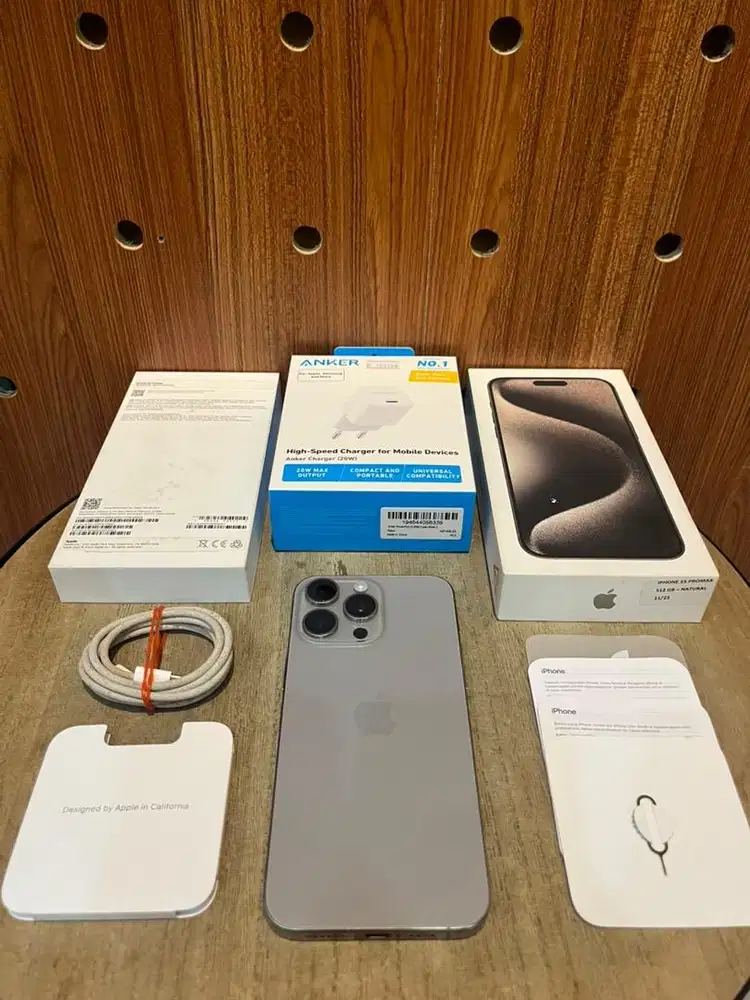 Second iBox iPhone 15 Promax 512GB Natural Titanium Fullset