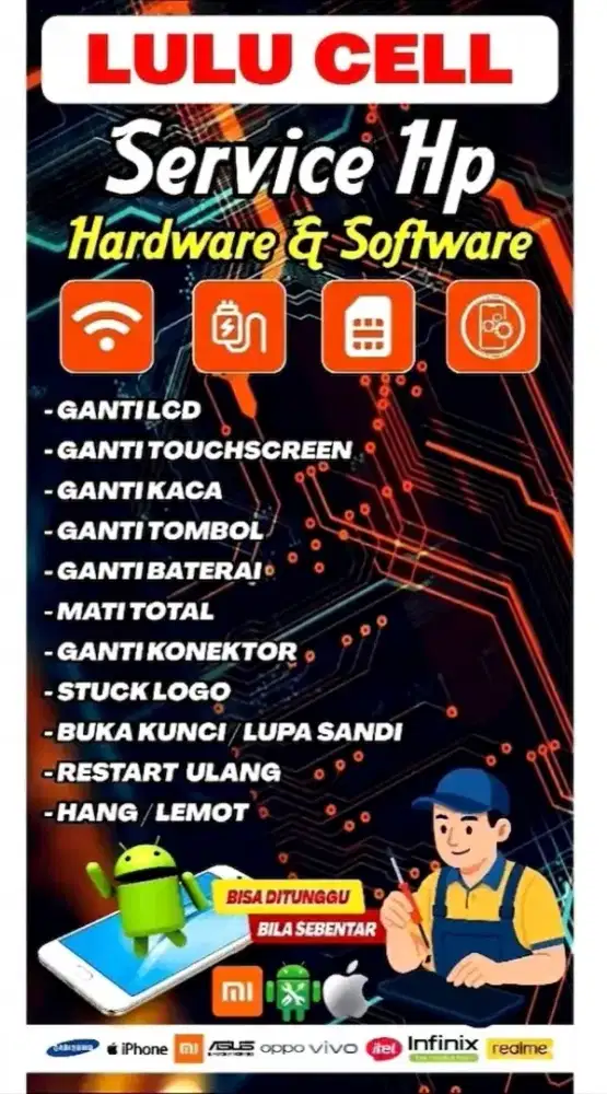 Servis hp segala jenis
