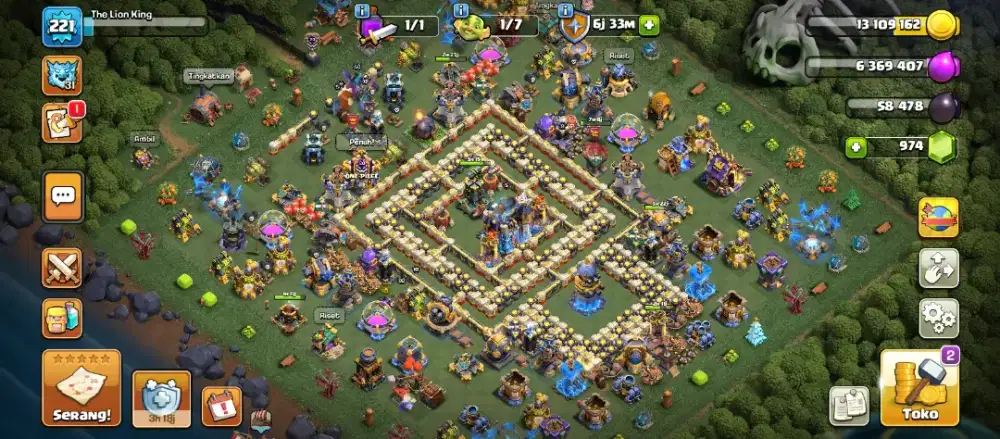 Jual akun Clash of Clans TH 18
