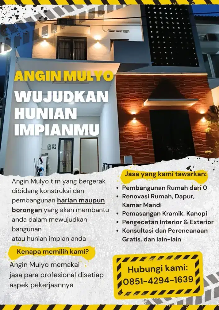 Jasa Tukang Bangunan Harian Maupun Borongan