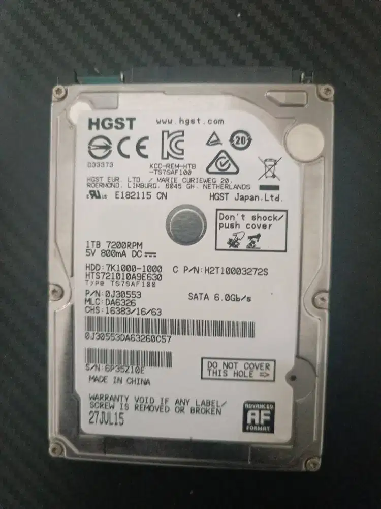 HDD LAPTOP 1TB SENTINEL 100%/HGTS