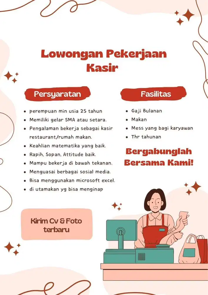 Loker kasir Rumah makan