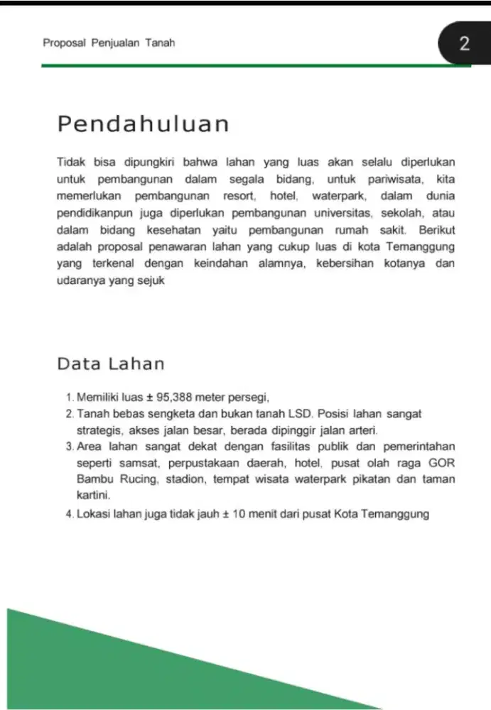 Dijual Tanah lahan strategis kota temanggung