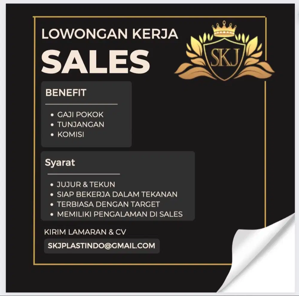 LOWONGAN KERJA SALES