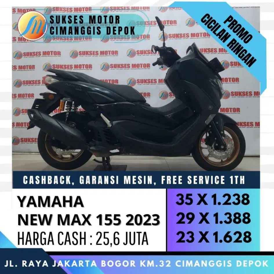DP 500 NEW NMAX 155 TAHUN 2023 SPESIAL PROMO CASH/KREDIT SYARAT KTP KK