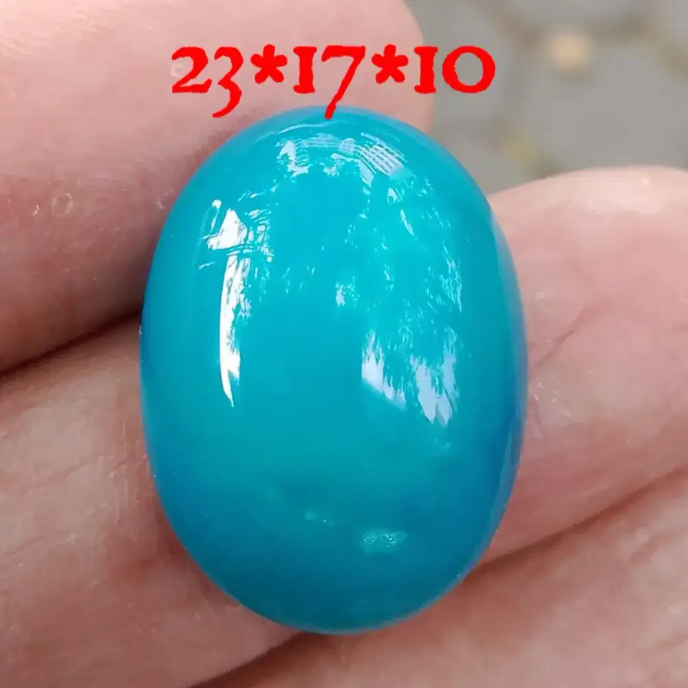 Natural bacan Doko bluish dim 23*17*10 minus titik kapur