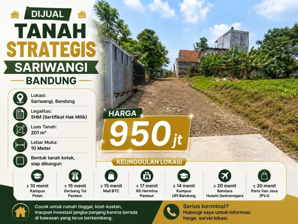 Tanah Sariwangi Bandung Siap Bangun Potensi Cuan