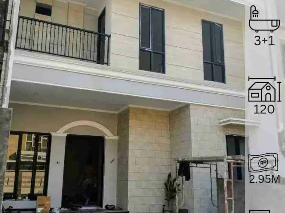 DIJUAL.RUMAH BARU GRESS ARAYA MODEL AMERICAN MODERN