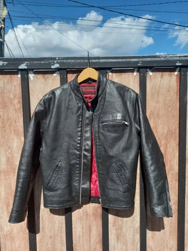 Jaket kulit caferacer damntrax
