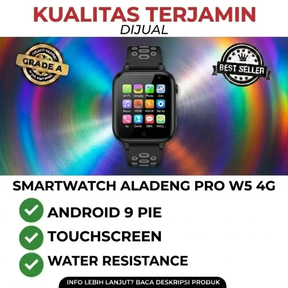 JAM TANGAN PRIA SMARTWATCH ALADENG PRO W5