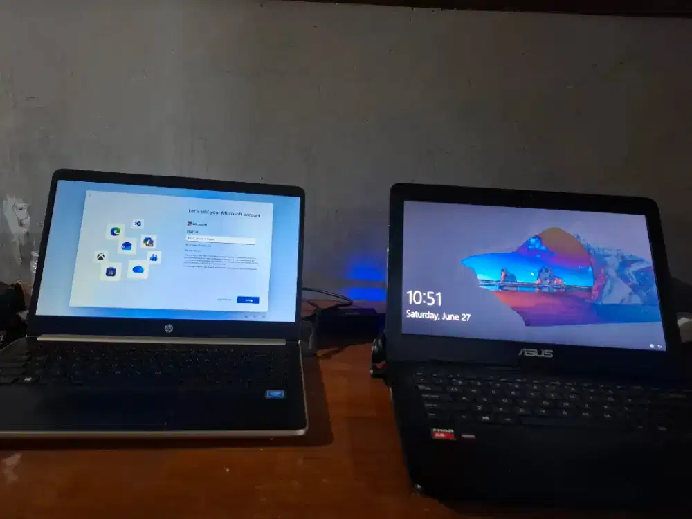 Laptop hp dan asus
