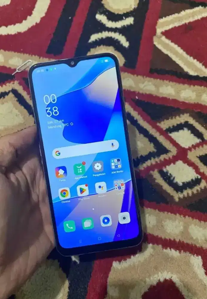 Oppo a54 biru viru