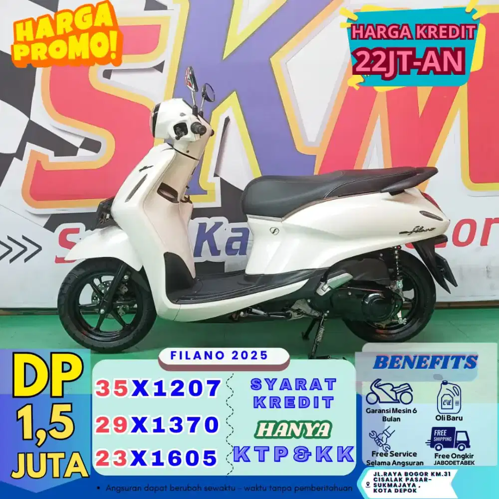 Mokas murah berkualitas Yamaha grand Filano th 2025 cash/credit
