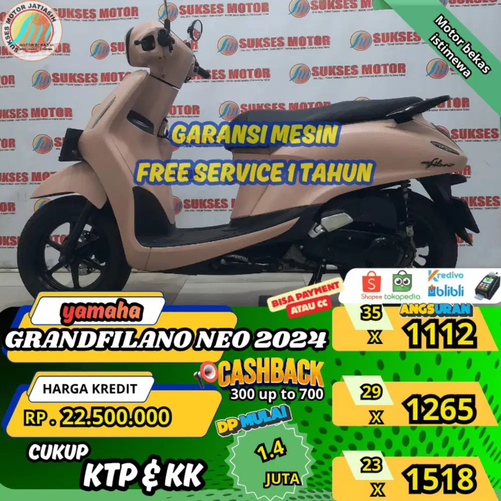 YAMAHA FILANO NEO 2024 PROMO PAMERAN SUKSES SYRTKTP&KK(SUKSESMOTOR)