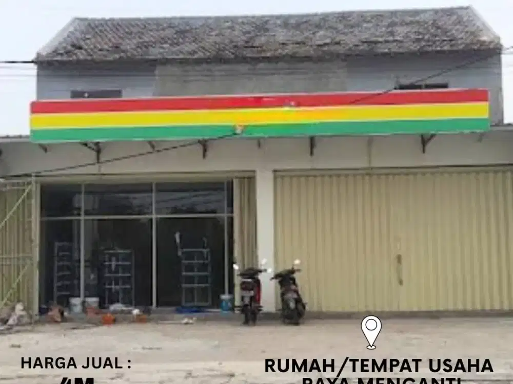 Rumah Tempat Usaha Raya Menganti