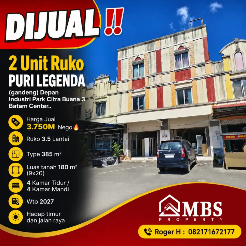 Ruko puri legenda Batam Center