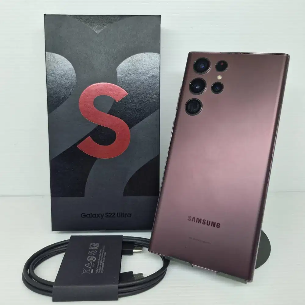 TERMURAH FULLSET SAMSUNG GALAXY S22 ULTRA 5G 12/256 BURGUNDY