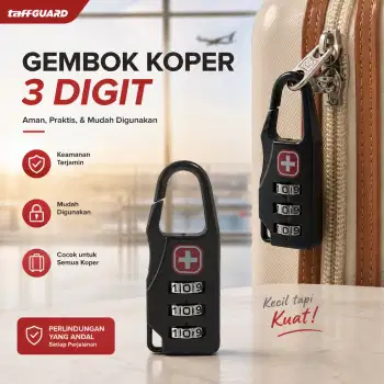 Swiss Gembok Koper 3 Digit Kode Kombinasi Angka Anti Bobol