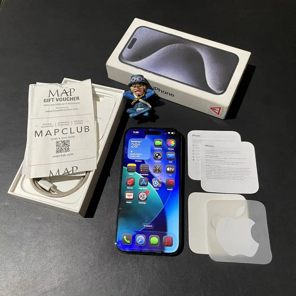 iPhone 15 Pro 256gb Blue Titanium Digimap Fullset Ori