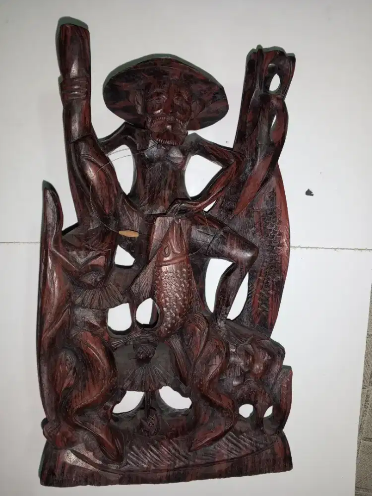 Patung kayu sonokeling 45cm. Rp.200k