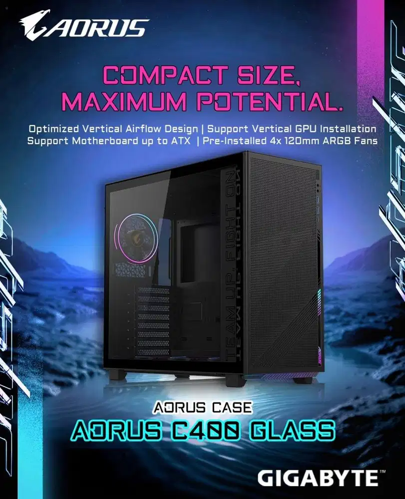 CASE HIGH END GIGABYTE AOURUS C400 GLASS