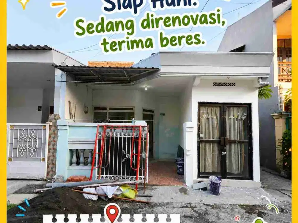 Wiyung Surabaya | Jual Rumah Murah On Renovasi 84 m² Gunungsari Indah Mastrip Karangpilang UNESA