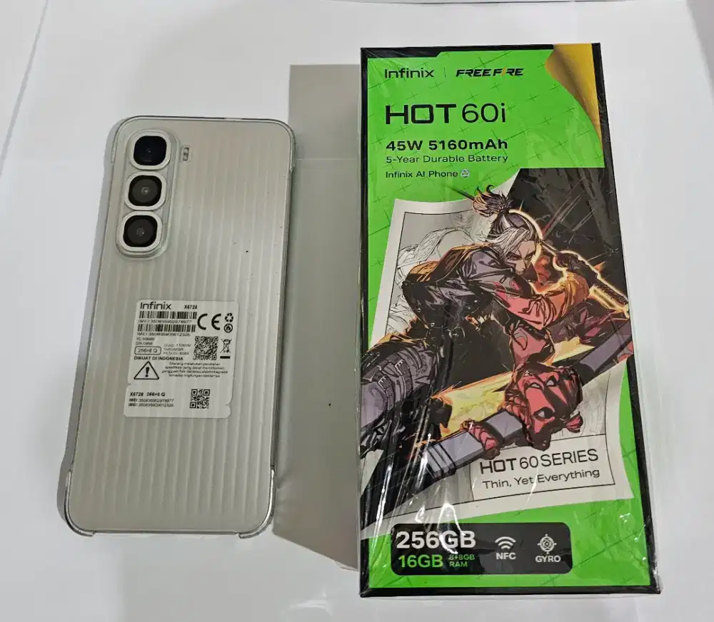 HP Bekas Infinix Hot 60i 8/256 GB Warna Silver