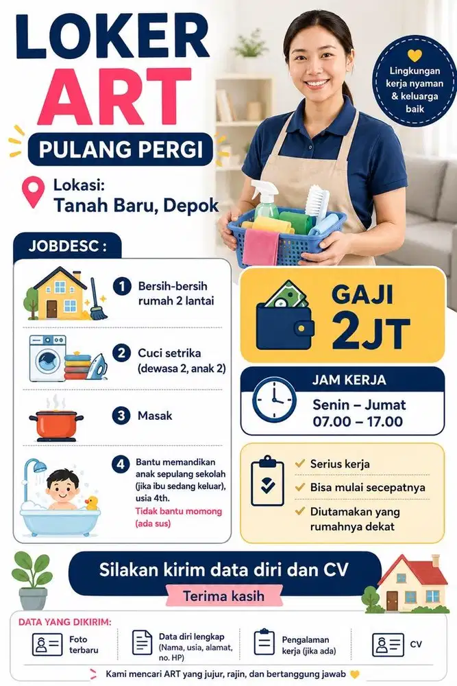 Di cari ART pulang pergi