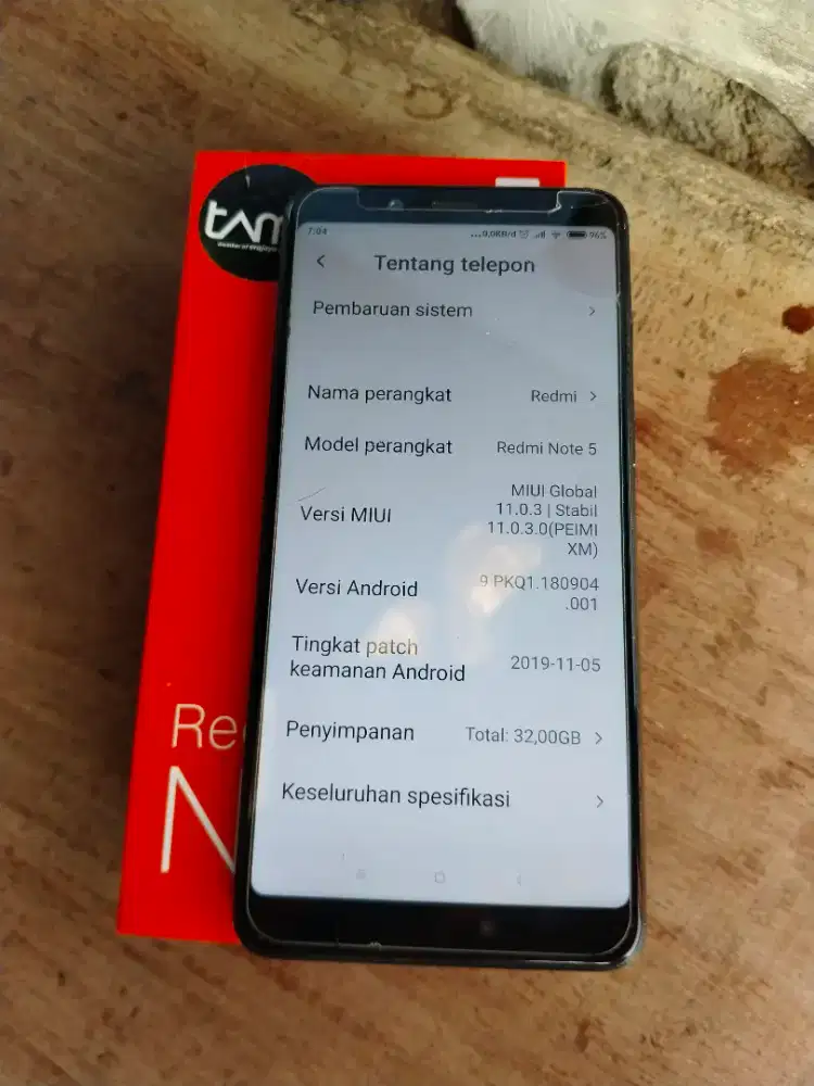 redmi note 5 3/32