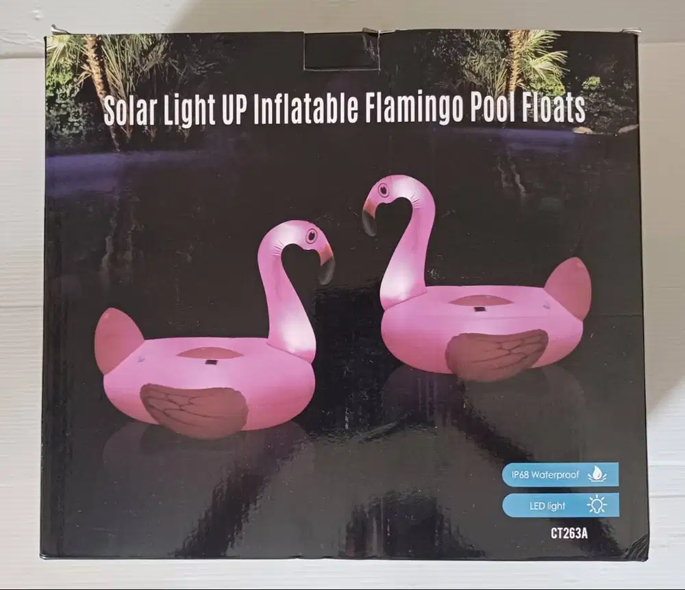 Pelampung Air LED : FlyfreeU Giant Inflatable Flamingo Ride On Pool Fl