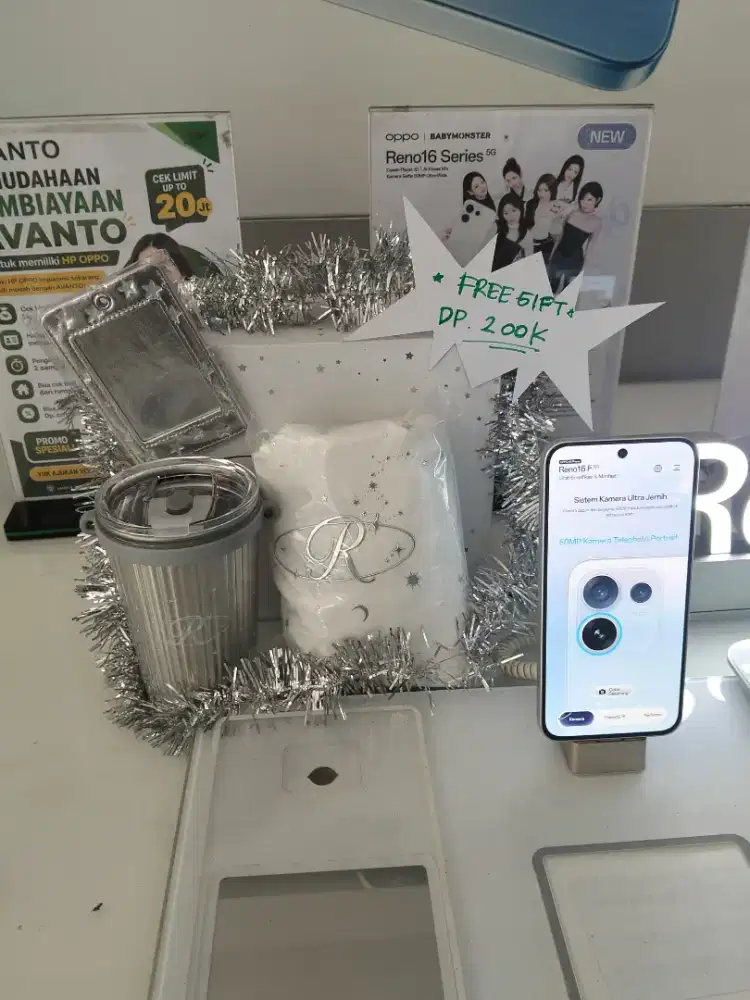OPPO RENO 16F NEW GARANSI RESMI PO 200rb kredit DP 0