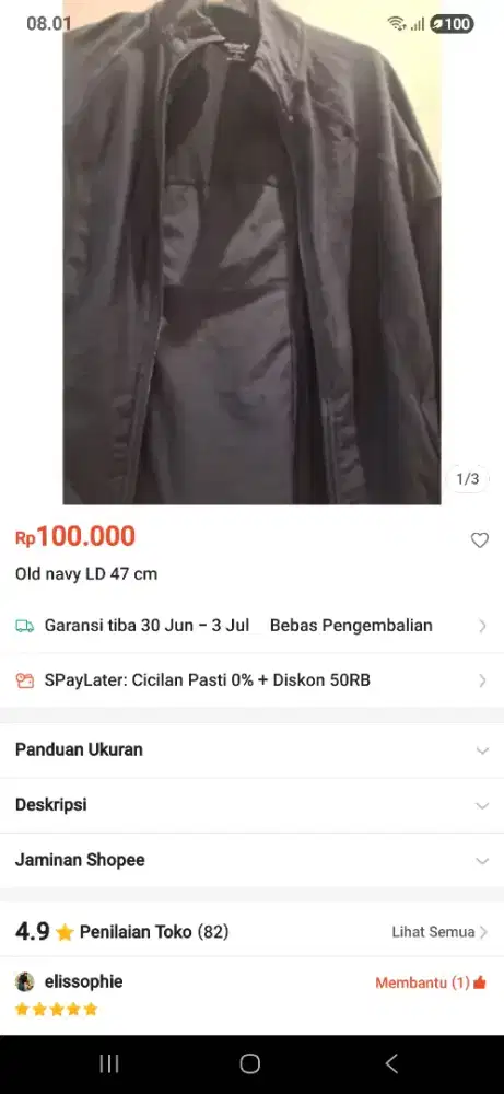 Like new old navy jaket wanita